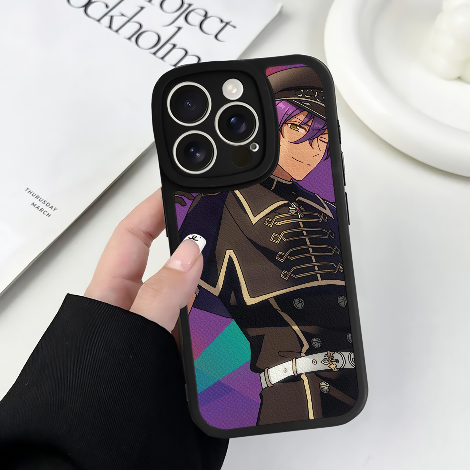 （画像用） あんさんぶるスターズ! Ensemble Stars 【iPhone 16シリーズ対応】シリコンスマホケース（レザー調） 材質：シリコン